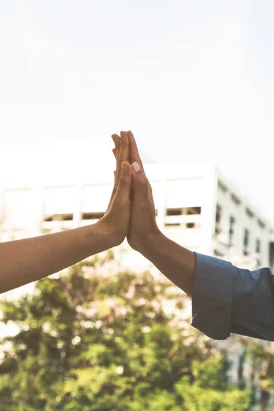 Close Hand Clap Men Congratulation — Stock Photo, Image