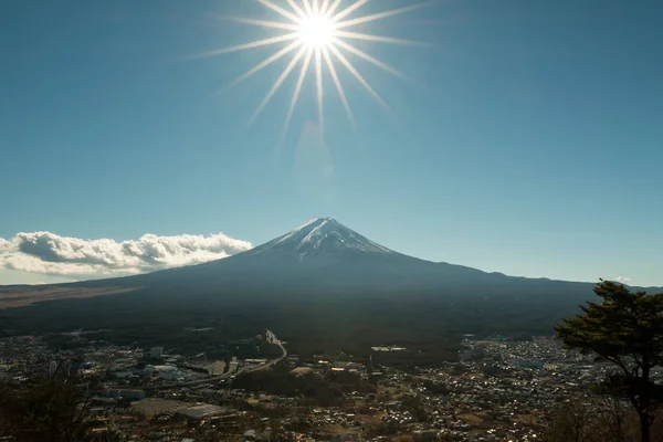 Monte Fuji Temporada Invierno Bonito Cielo Kawaguchiko —  Fotos de Stock