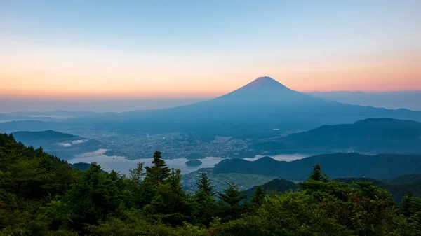 Salida Del Sol Temprano Mañana Monte Fuji Temporada Verano Como —  Fotos de Stock