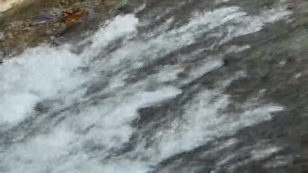 Închiderea Fluxului Râu Stropirea Munți Peisaj Minunat Primăvară Din Mediul — Videoclip de stoc