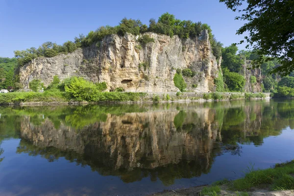 River Dordogne Domme Dordogne Nouvelle Aquitaine Francia — Foto Stock