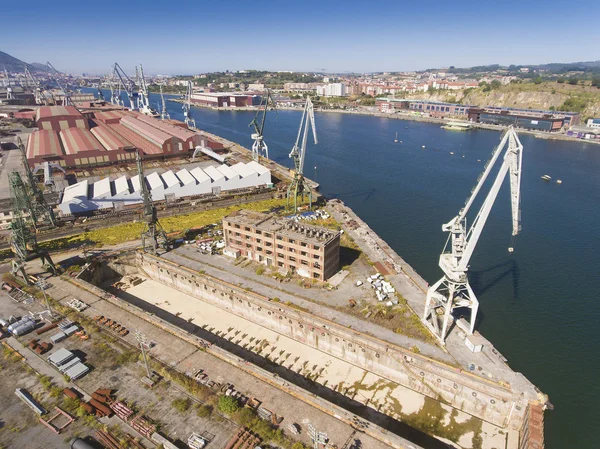 Estaleiro Sestao Bizkaia País Basco Espanha — Fotografia de Stock