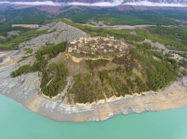 Tiermas Köyü, Zaragoza, Aragon, İspanya terk