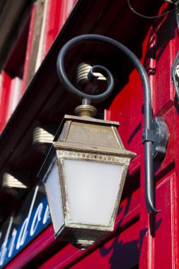 Saint-Valery-sur-Somme 'deki sokak lambası, Somme, Hauts-de-France, F