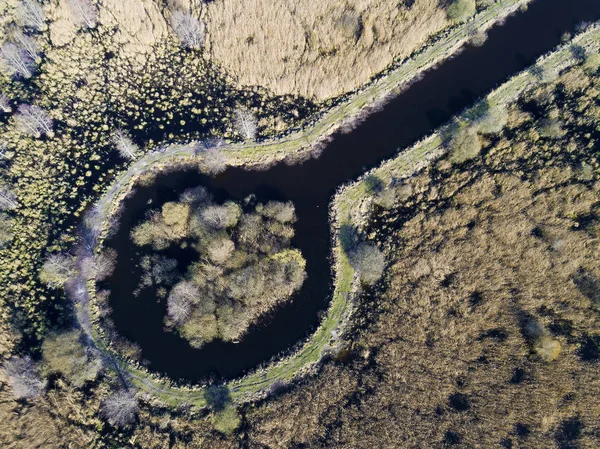 Natural reserve du marsh of Larchant, Seine-et-Marne, Ile-de-Fra — ストック写真