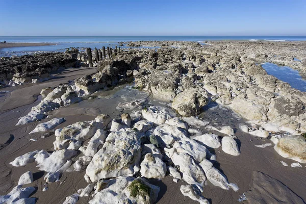 Spiaggia di Ault, Somme, Hauts-de-France, Francia — Foto Stock