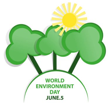 Dünya Çevre Günü amblemi. Vektör çizim. Planet Kaydet