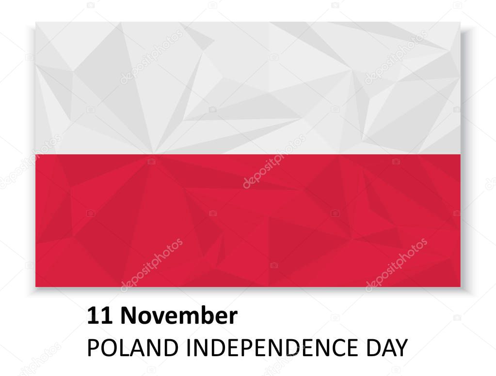 Polygonal Poland flag