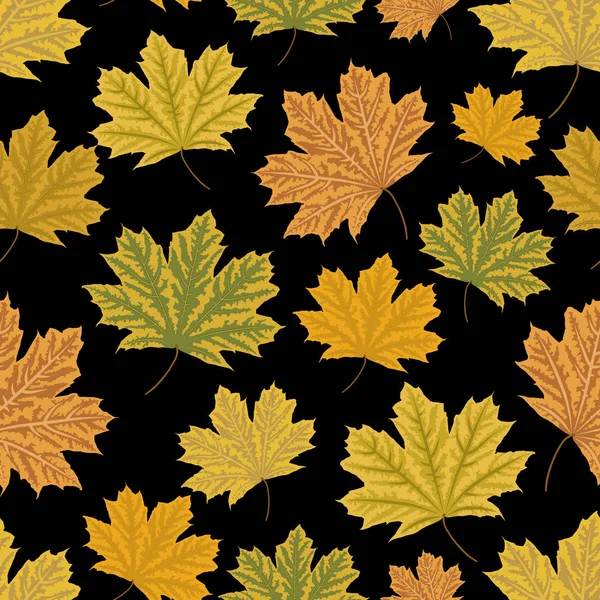 Maple Leaves Seamless Pattern Vector Illustration Textile Paper Design — Stock Vector