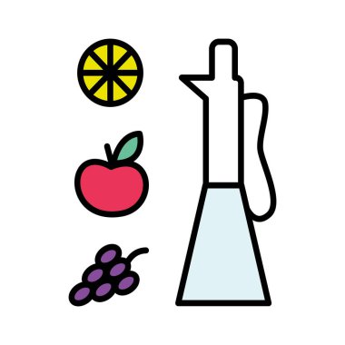 Sirke cam. Düz stil. Vektör çizim. Pişirme kavramı