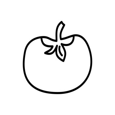 Domates. Hat sanat tarzı Web simgesi. Vektör çizim. Pişirme kavramı
