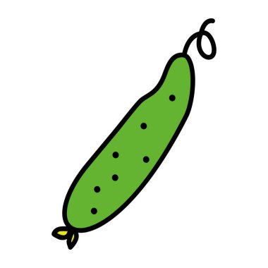 Salatalık. Düz stil Web simgesi. Vektör çizim. Pişirme kavramı