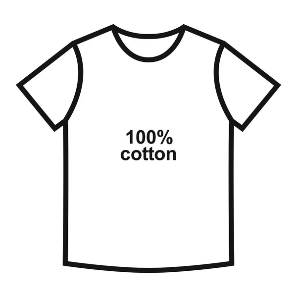 T-shirt pamuk simgesi. Vektör çizim satırı sanat tarzı.