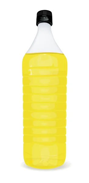 Vegetable oil in a plastic bottle. Vector illustration — Stock Vector