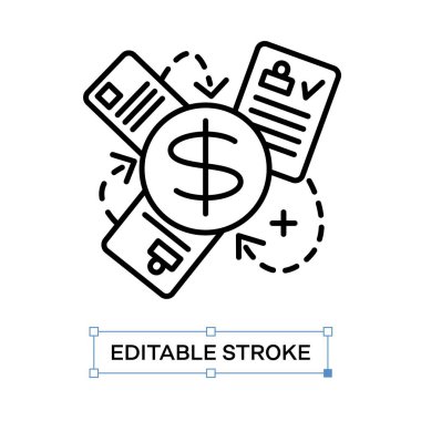 Öncü nesil anket ince çizgi simgesi