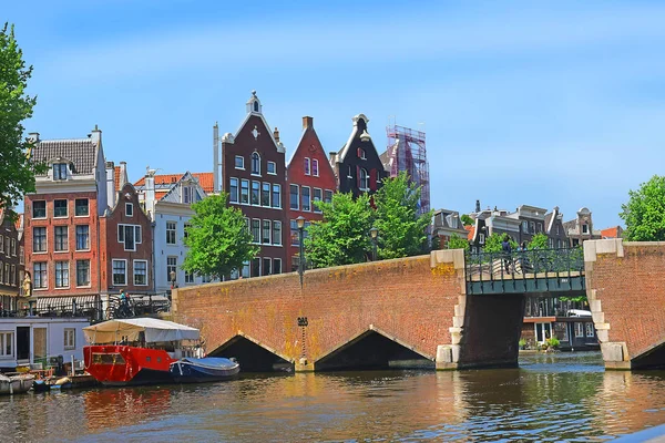 Canali Amsterdam Amsterdam Capitale Città Più Popolosa Dei Paesi Bassi — Foto Stock