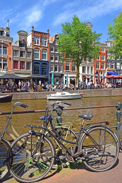 Amsterdam North Holland Netherlands May 2018 Picturesque Cityscapes Red Light — Stock Photo, Image