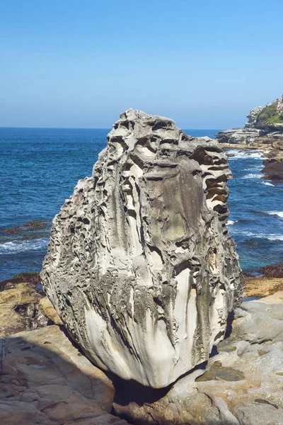 Formação Geológica Incomum Penhasco Perto Praia Bondi Sydney Austrália — Fotografia de Stock