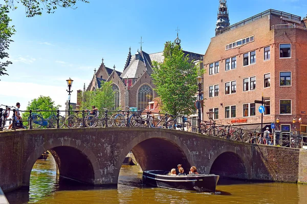 Amsterdam North Holland Netherlands May 2018 Picturesque Cityscapes Red Light — Stock Photo, Image