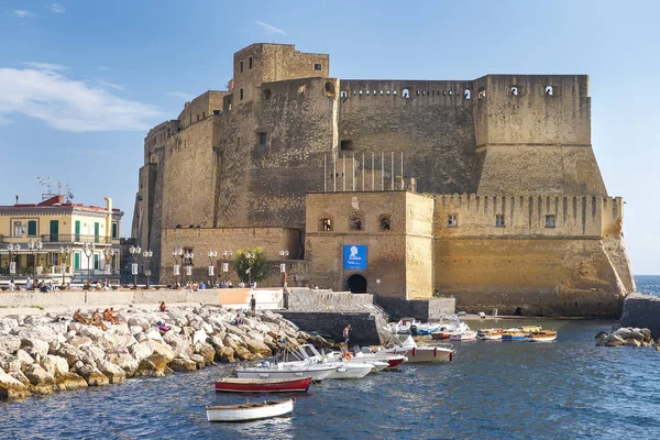 Naples Talya Eylül 2018 Castel Dell Ovo Körfez Napless Iyi — Stok fotoğraf