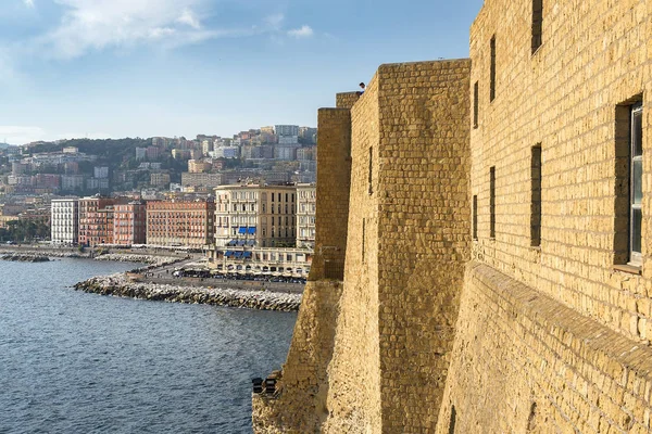 Neapol Promenády Neapol Výšky Castel Dell Ovo Dobrého Počasí Neapol — Stock fotografie