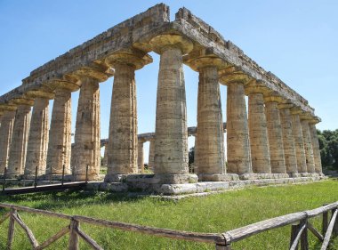 Antik Yunan arkeolojik Poseidonia (Paestum), Campania, Güney İtalya