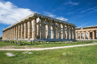 Antik Yunan arkeolojik Poseidonia (Paestum), Campania, Güney İtalya