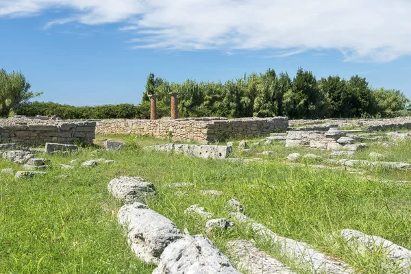 Oude Griekse Archeologische Sites Poseidonia Paestum Campanië Calabrië — Stockfoto