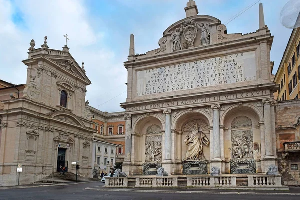 Rom Italien Januari 2019 Fontana Dell Acqua Felice Ungdomens Glada — Stockfoto