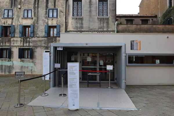 Venezia Gennaio 2019 Ingresso Museo Ebraico Venezia Nel Ghetto Ebraico — Foto Stock