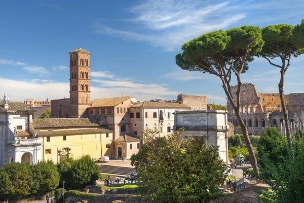 Vue Sur Forum Romain Place Ville Dans Rome Antique Italie — Photo