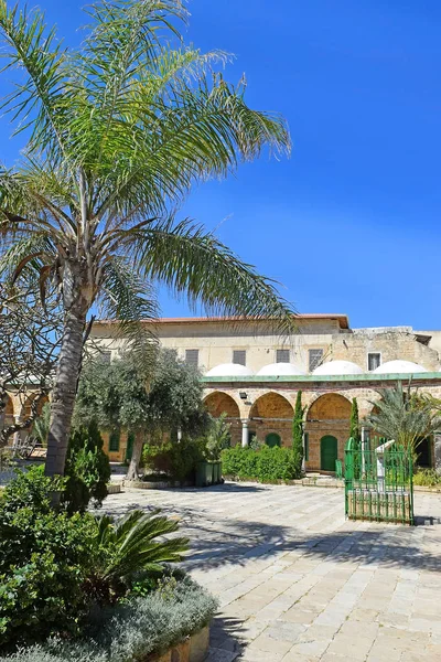 Pátio Mesquita Jezzar Pasha Também Conhecida Como Mesquita Branca Acre — Fotografia de Stock