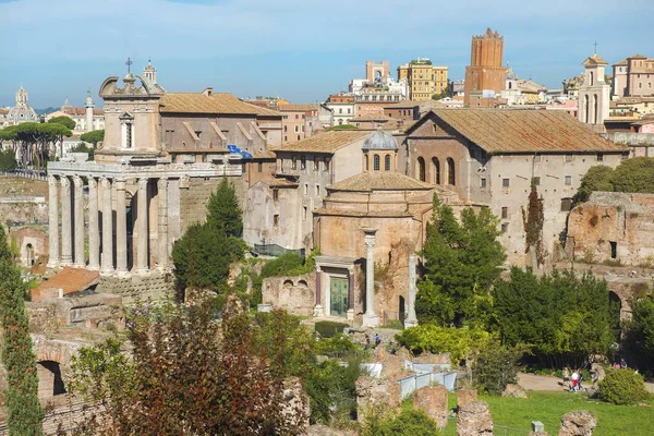 Historical Open Air Museum Roman Forum Rome Italy One Main — Stock Photo, Image