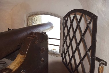 kule Hohensalzburg Kalesi boşluk antik top, Salzburg, Avusturya