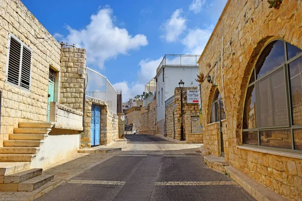 Caminhar Pela Cidade Velha Safed Centro Cabala Misticismo Judaico Alta — Fotografia de Stock
