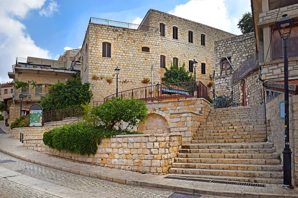 Caminar Por Casco Antiguo Safed Centro Cábala Misticismo Judío Alta — Foto de Stock