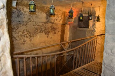 Safed eski kentinde erken ortaçağ geleneksel Yahudi yerleşim çeyrek restore, Kabala merkezi ve Yukarı Celile, İsrail Yahudi mistisizmi