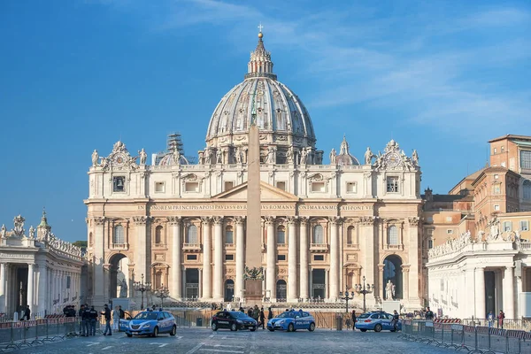 Vatikanstaten Vatikanen Rom Italien November 2018 Över Huvudfasaden Peterskyrkan Från — Stockfoto