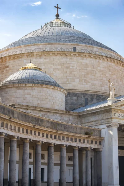 Kościół San Francesco Paola Przy Placu Plebiscito Piazza Del Plebiscito — Zdjęcie stockowe