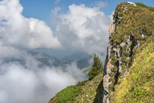 Magnifique Paysage Estival Dans Les Alpes Suisses Dans Canton Valais — Photo