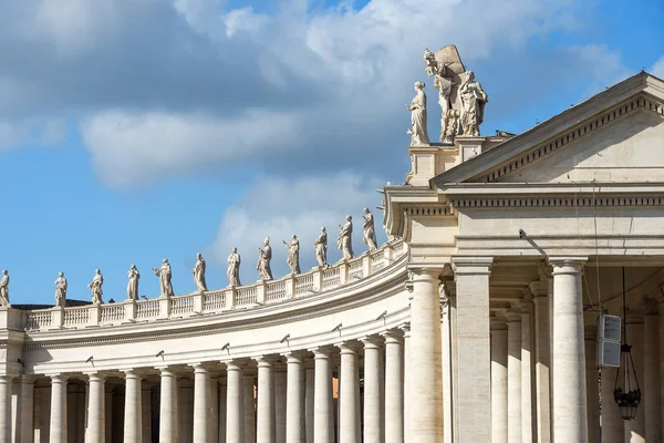 Vaticano Roma Italia Octubre 2018 Columnata Del Ala Derecha Basílica — Foto de Stock