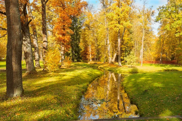 Осенний Пейзаж Парке Царицыно Москве Россия — стоковое фото