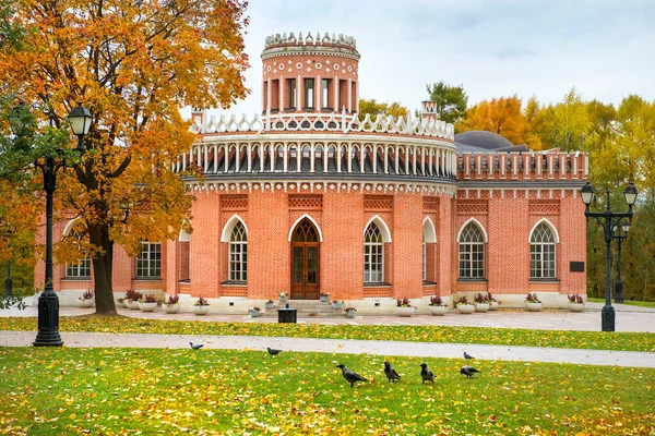 Moskovan Nähtävyydet Historiallinen Rakennus Tsaritsyno Tsaritsyno Palatsin Museo Puistopuisto Moskovassa — kuvapankkivalokuva