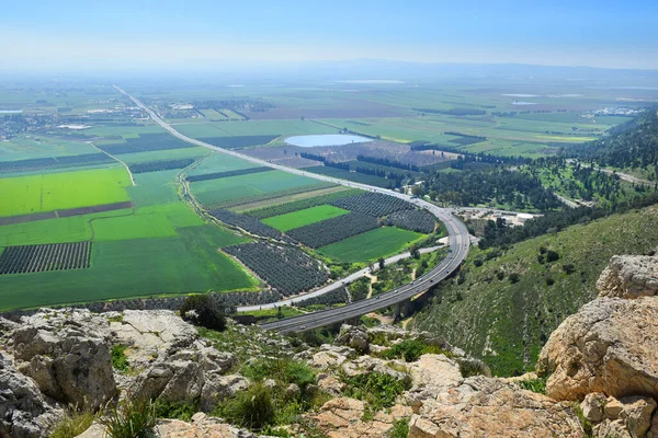 Vistas Del Valle Jezreel Desde Las Alturas Del Monte Precipice —  Fotos de Stock