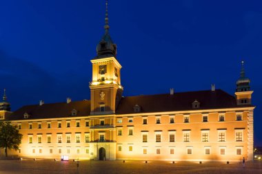 Varşova, eski şehir, gece fotoğraf