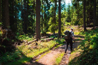 Bir adam dağlara çıkıyor.