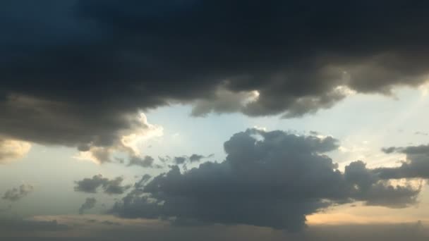 Zachód Słońca Deszczowe Chmury Timelapse — Wideo stockowe