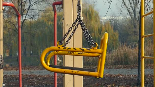 Swing Playground Slowmotion — Stock Video