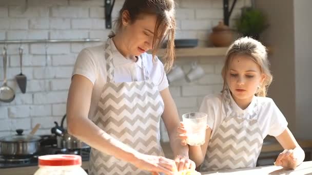 Irmãs Cozinhando Juntas Cozinha — Vídeo de Stock