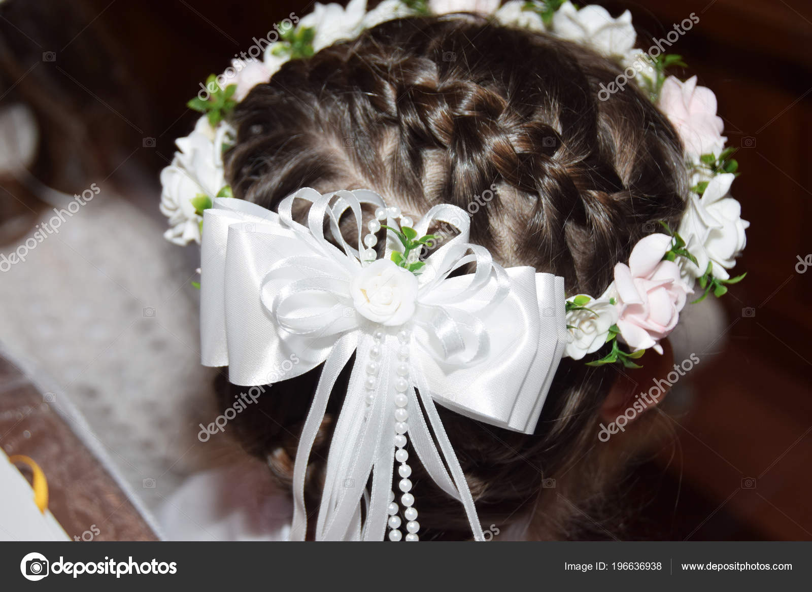 First Communion Flowers For Hair Wreath Flowers Her Hair Girl